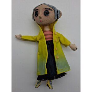 NECA Laika Coraline Doll Button Eyes Prop Replica Yellow Raincoat 9" Figure